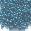 25 grams of 3x7mm Metallic Matte Blue Farfalle Seed Beads